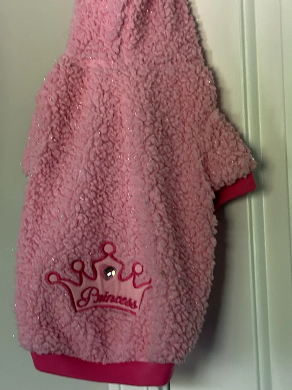 Pet Pink Fleece Princess Hoodie